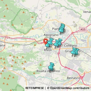Mappa Via Gorizia, 10098 Rivoli TO, Italia (3.47364)