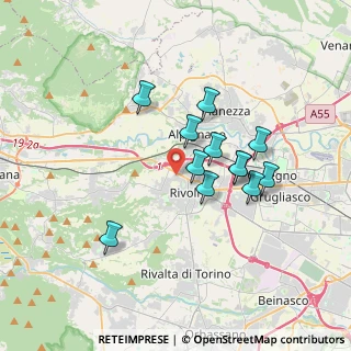 Mappa Via Gorizia, 10098 Rivoli TO, Italia (2.96417)