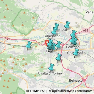 Mappa Via Gorizia, 10098 Rivoli TO, Italia (3.09133)