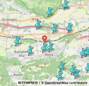 Mappa Via Nino Costa, 10090 Rosta TO, Italia (2.978)