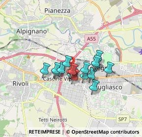 Mappa Via Pellice, 10098 Rivoli TO, Italia (1.10118)
