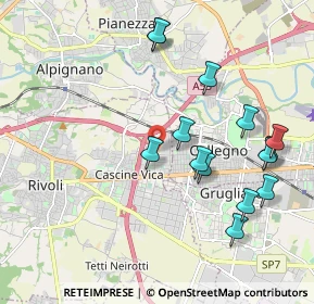 Mappa Via Pellice, 10098 Rivoli TO, Italia (2.09571)
