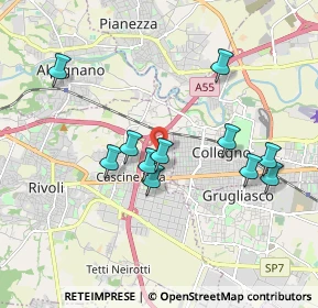 Mappa Via Pellice, 10098 Rivoli TO, Italia (1.75182)