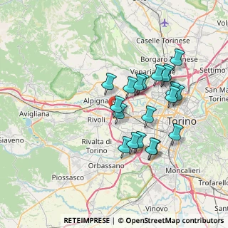 Mappa Via Pellice, 10098 Rivoli TO, Italia (6.5585)
