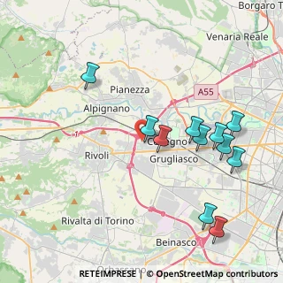 Mappa Via Pellice, 10098 Rivoli TO, Italia (4.31545)