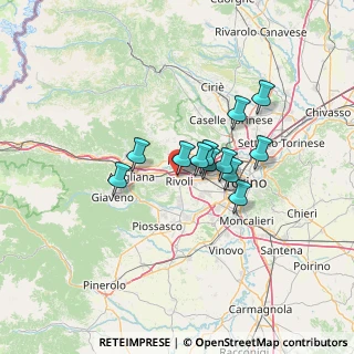 Mappa Via Cervino, 10098 Rivoli TO, Italia (9.68167)