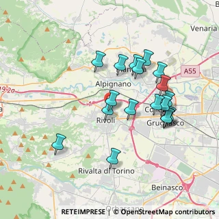 Mappa Viale Perugia, 10098 Rivoli TO, Italia (3.51111)