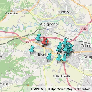 Mappa Viale Perugia, 10098 Rivoli TO, Italia (1.63529)