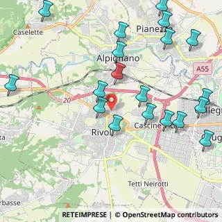 Mappa Viale Perugia, 10098 Rivoli TO, Italia (2.58368)
