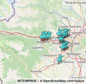 Mappa Via Madonna delle Grazie, 10051 Avigliana TO, Italia (11.82538)