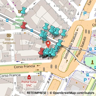 Mappa Corso Francia, 10149 Torino TO, Italia (0.00714)