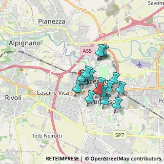 Mappa Via Claviere, 10093 Collegno TO, Italia (1.20353)