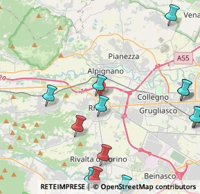 Mappa Viale Branca, 10098 Rivoli TO, Italia (5.82214)