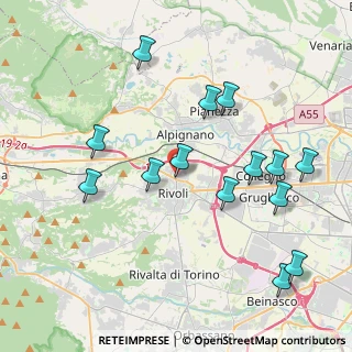 Mappa Viale Branca, 10098 Rivoli TO, Italia (4.35143)