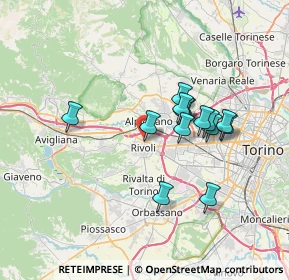 Mappa Viale Branca, 10098 Rivoli TO, Italia (5.89857)