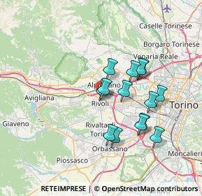 Mappa Viale Branca, 10098 Rivoli TO, Italia (5.99929)