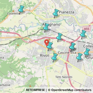 Mappa Viale Branca, 10098 Rivoli TO, Italia (2.36364)