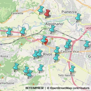 Mappa Via Rossini, 10098 Rivoli TO, Italia (2.5375)