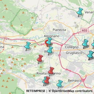 Mappa Via Gioacchino Rossini, 10098 Rivoli TO, Italia (5.92143)