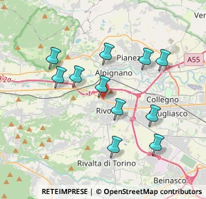 Mappa Via Rossini, 10098 Rivoli TO, Italia (3.47818)