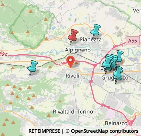Mappa Via Rossini, 10098 Rivoli TO, Italia (4.27273)