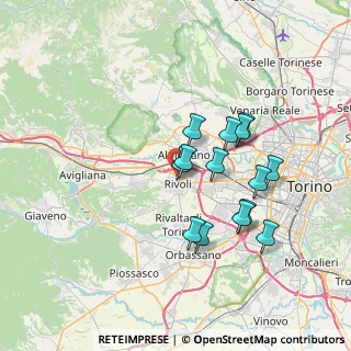 Mappa Via Gioacchino Rossini, 10098 Rivoli TO, Italia (6.25214)