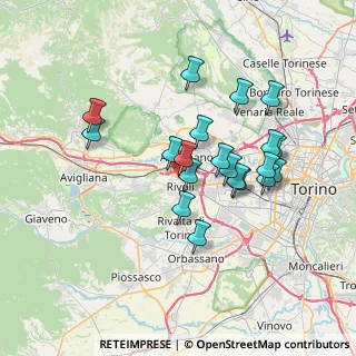 Mappa Via Rossini, 10098 Rivoli TO, Italia (6.343)