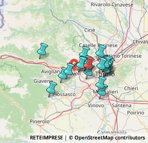 Mappa Via Rossini, 10098 Rivoli TO, Italia (9.8305)
