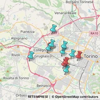 Mappa Piazza Paradiso, 10093 Collegno TO, Italia (3.08909)
