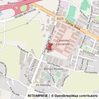 Mappa Corso Alcide de Gasperi, 36, 10098 Rivoli, Torino (Piemonte)