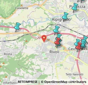 Mappa Corso Alcide de Gasperi, 10098 Rivoli TO, Italia (3.06588)