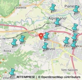 Mappa Corso Alcide de Gasperi, 10098 Rivoli TO, Italia (2.58583)