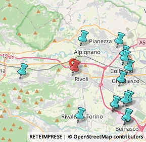 Mappa Corso Alcide de Gasperi, 10098 Rivoli TO, Italia (5.53733)