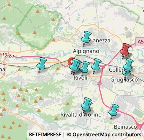 Mappa Corso Alcide de Gasperi, 10098 Rivoli TO, Italia (3.67357)