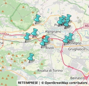 Mappa Corso Alcide de Gasperi, 10098 Rivoli TO, Italia (3.41846)