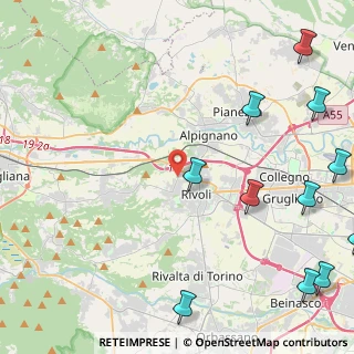 Mappa Corso Alcide de Gasperi, 10098 Rivoli TO, Italia (6.59909)