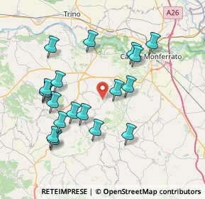Mappa Via Olearo, 15030 Sala Monferrato AL, Italia (7.66368)