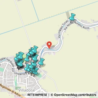 Mappa Via F. Turati, 45010 Villadose RO, Italia (0.65519)
