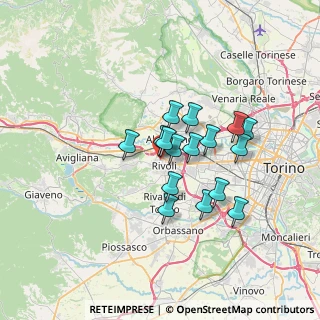 Mappa Via Lanzo, 10098 Rivoli TO, Italia (5.24375)