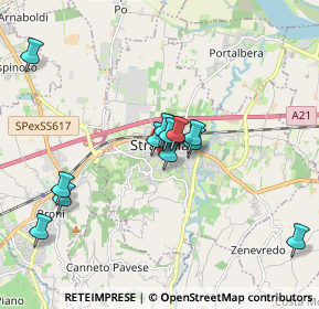 Mappa Via Montebello, 27049 Stradella PV, Italia (1.55538)