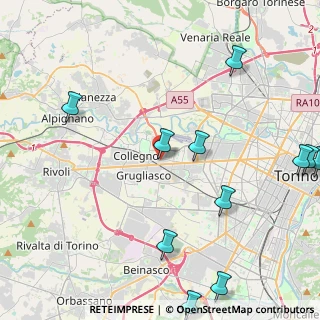 Mappa Via Richard Oriente, 10093 Collegno TO, Italia (5.81091)