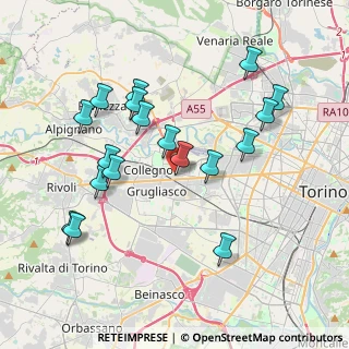 Mappa Via Richard Oriente, 10093 Collegno TO, Italia (3.92278)