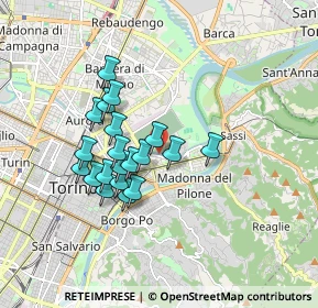 Mappa Lungo Dora Voghera, 10122 Torino TO, Italia (1.4575)