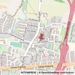 Mappa Via Sestriere, 9B, 10098 Rivoli, Torino (Piemonte)