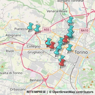 Mappa Via Messina, 10093 Collegno TO, Italia (3.21563)