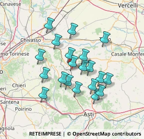 Mappa Via Corziagno, 14026 Montiglio Monferrato AT, Italia (12.021)