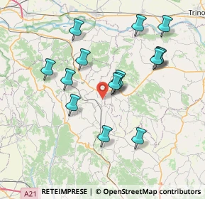 Mappa Via Corziagno, 14026 Montiglio Monferrato AT, Italia (7.26933)