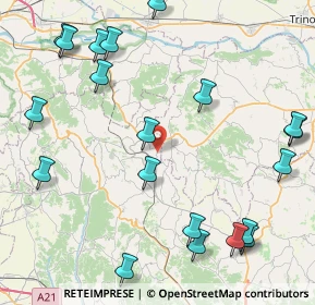 Mappa Via Corziagno, 14026 Montiglio Monferrato AT, Italia (10.9325)