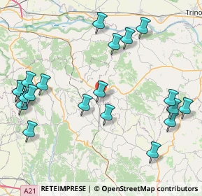 Mappa Via Corziagno, 14026 Montiglio Monferrato AT, Italia (10.09)