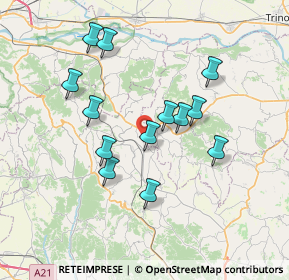 Mappa Via Corziagno, 14026 Montiglio Monferrato AT, Italia (6.56308)